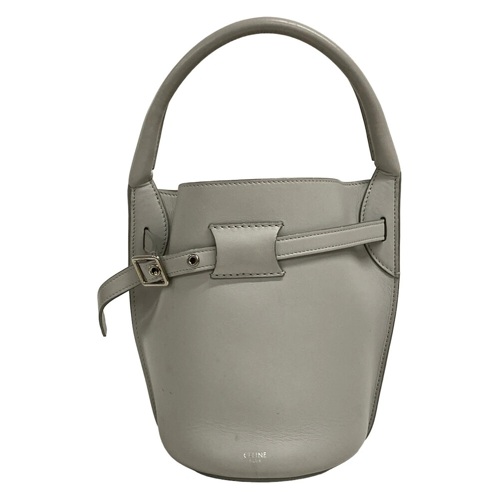 Celine Big Bag Bucket Nano Gray Leather #352918C10B